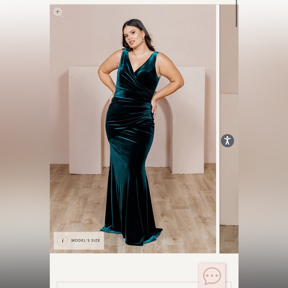 Revelry Dawson Velvet Emerald Green Dress bridesmaids dress